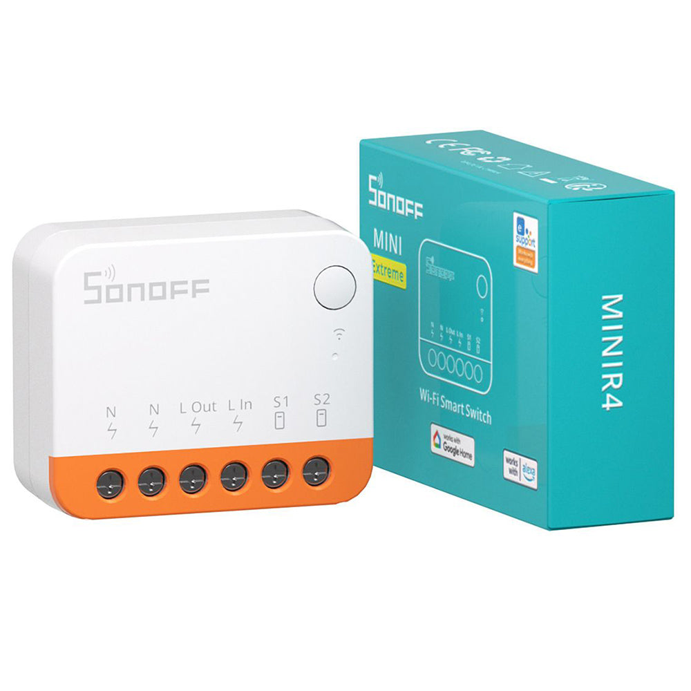 SONOFF MINI R4 Extreme WiFi Smart Switch, External Switch Control, DIY Module for Smart Home Automation, Works with Alexa & Google Home