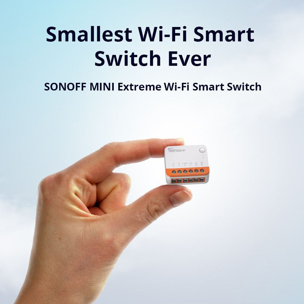 SONOFF MINI R4 Extreme WiFi Smart Switch, External Switch Control, DIY Module for Smart Home Automation, Works with Alexa & Google Home