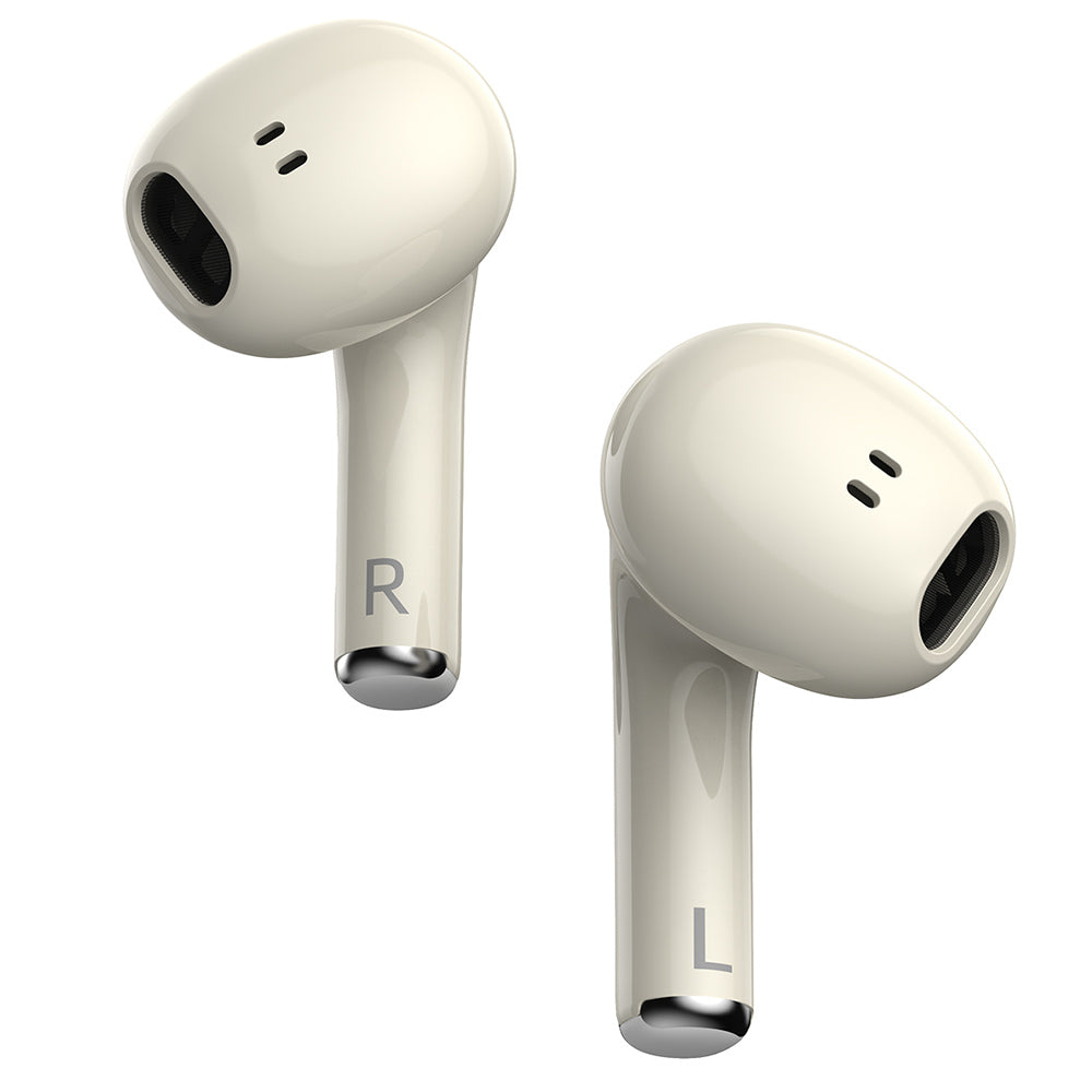 SOUNARC Q3 Earbuds, Bluetooth 5.3, IPX5 Waterproof, Up to 20 Hours Playtime - Beige