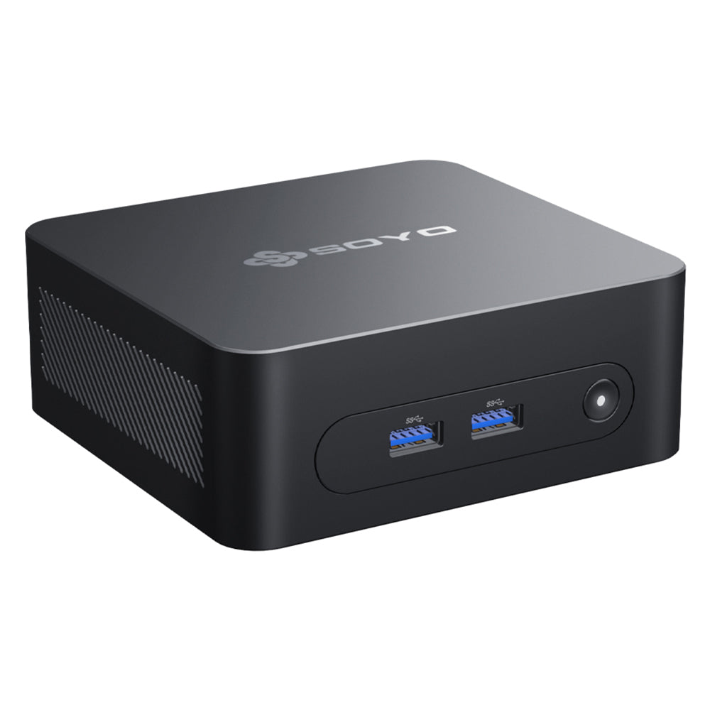 SOYO M2 Plus2 Mini PC, Intel 12th Gen Alder Lake N100 CPU up to 3.4GHz, 16GB DDR4 512GB SATA M.2 2280 SSD, 4K@60Hz Dual Displays, HDMI, WiFi 5 & Bluetooth 5.0 Mini Computer for Business, Education and Office