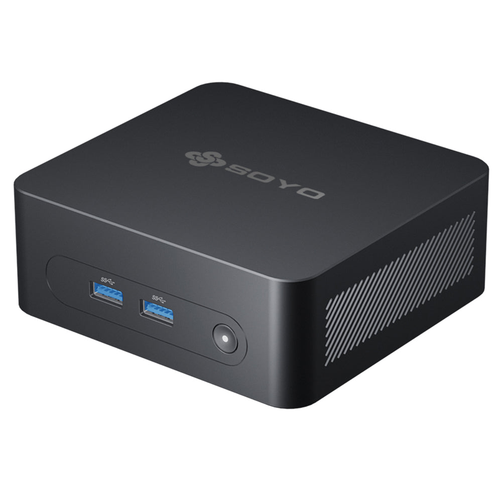 SOYO M2 Plus2 Mini PC, Intel 12th Gen Alder Lake N100 CPU up to 3.4GHz, 16GB DDR4 512GB SATA M.2 2280 SSD, 4K@60Hz Dual Displays, HDMI, WiFi 5 & Bluetooth 5.0 Mini Computer for Business, Education and Office