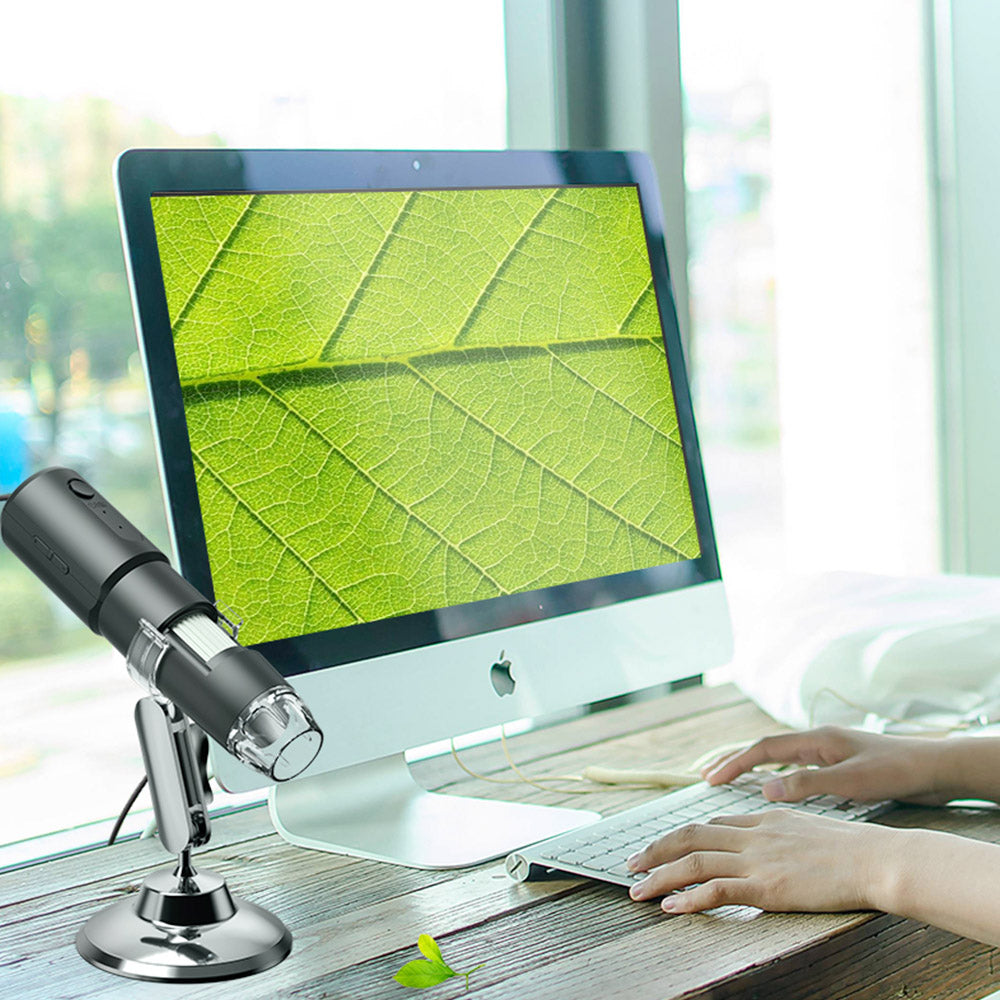 SUNUO 314 Smart WiFi Microscope, 0.3MP Pixel, 360 Degree Rotation Base, 1000X Zoom, 8 LED Lights