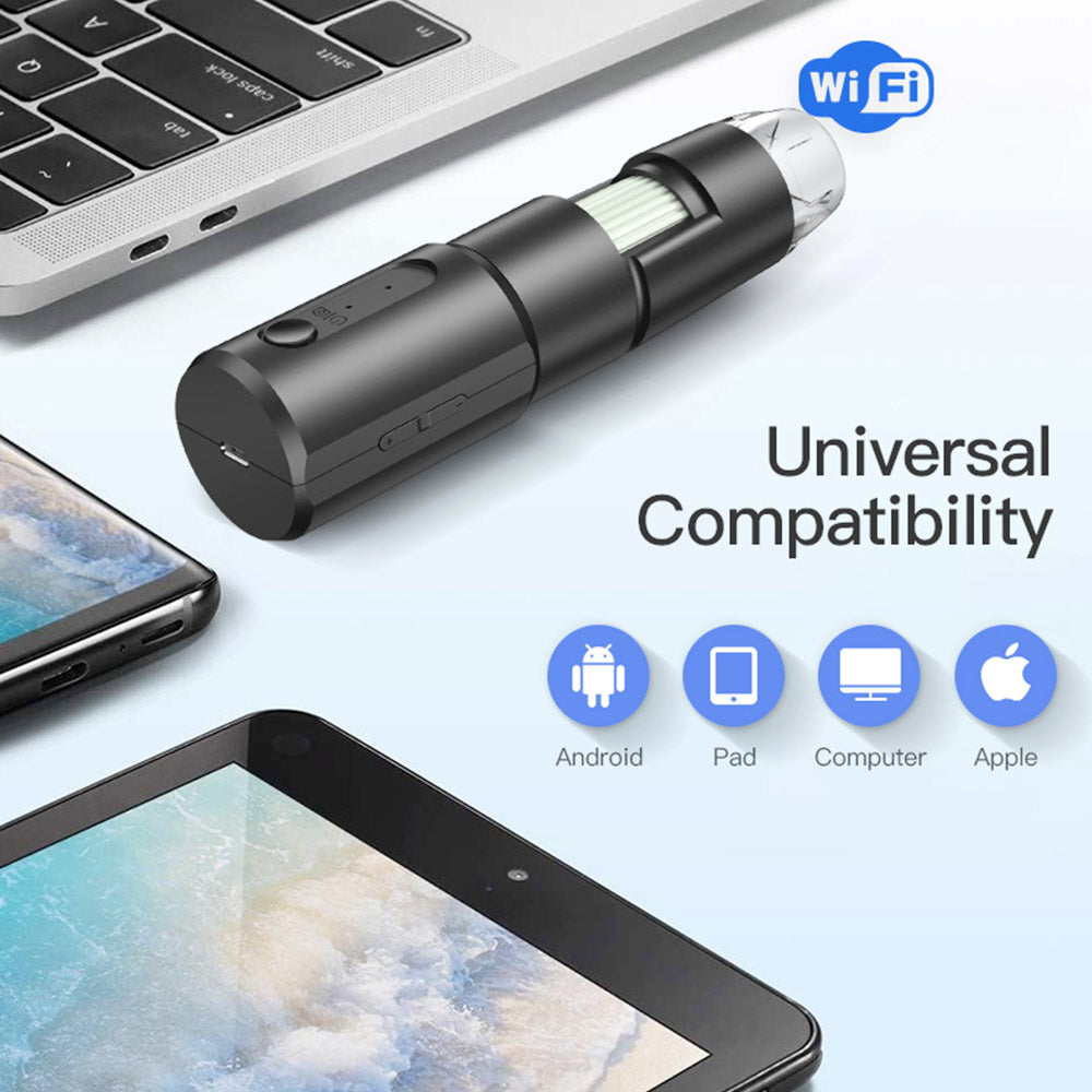 SUNUO 314 Smart WiFi Microscope, 0.3MP Pixel, 360 Degree Rotation Base, 1000X Zoom, 8 LED Lights