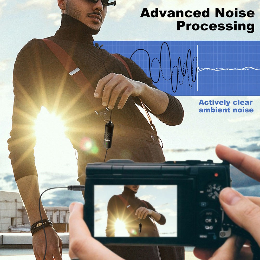 SYNCO S6E Omnidirectional Recording Lavalier Microphone, Auto-Pairing, Omnidirectional Pickup Pattern