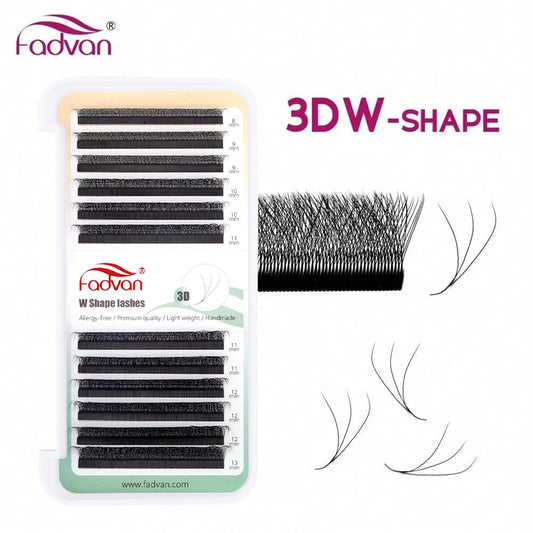 Extensiones de pestañas Fadvan 3D, 4D y 5D con maquillaje de volumen híbrido novedoso