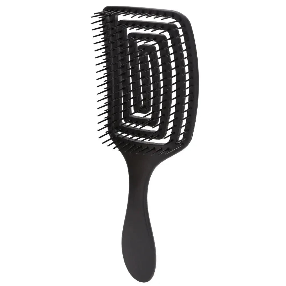 Cepillo para el cabello, peine para desenredar, cepillo para el cabello con cerdas y nailon, peine de masaje húmedo para mujeres, herramientas de peluquería para rizos.