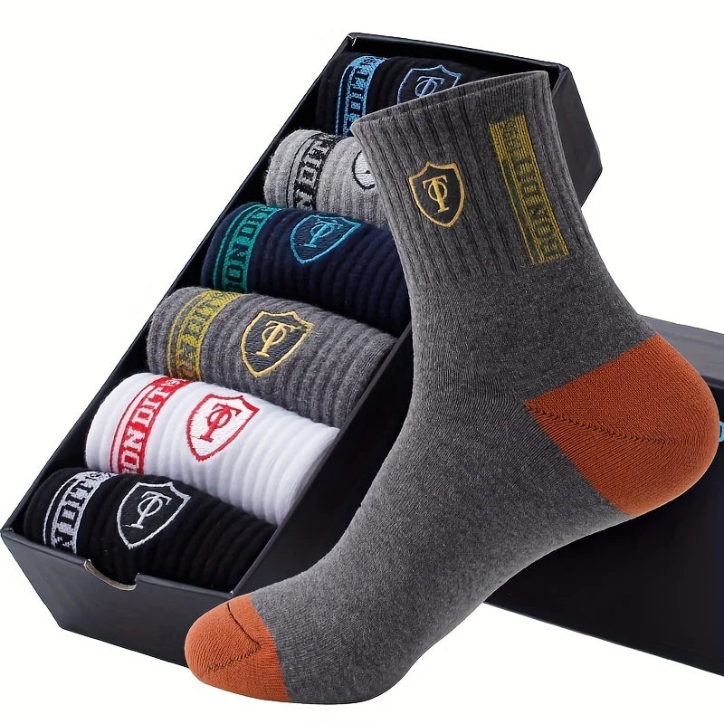 5PCS Set Mens Ultra Breathable Stylish Sports Socks for High Performance Basketball Football Fashion Multipack