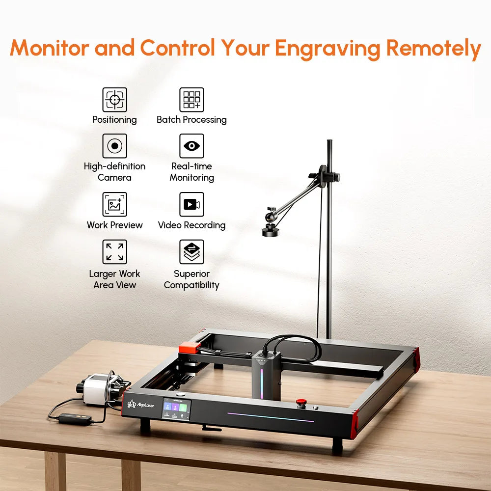 Cámara AlgoLaser ALSC1.0 Lightburn para máquina de grabado láser. Posicionamiento preciso. Cámara industrial HD. Compatible con la mayoría de las máquinas.