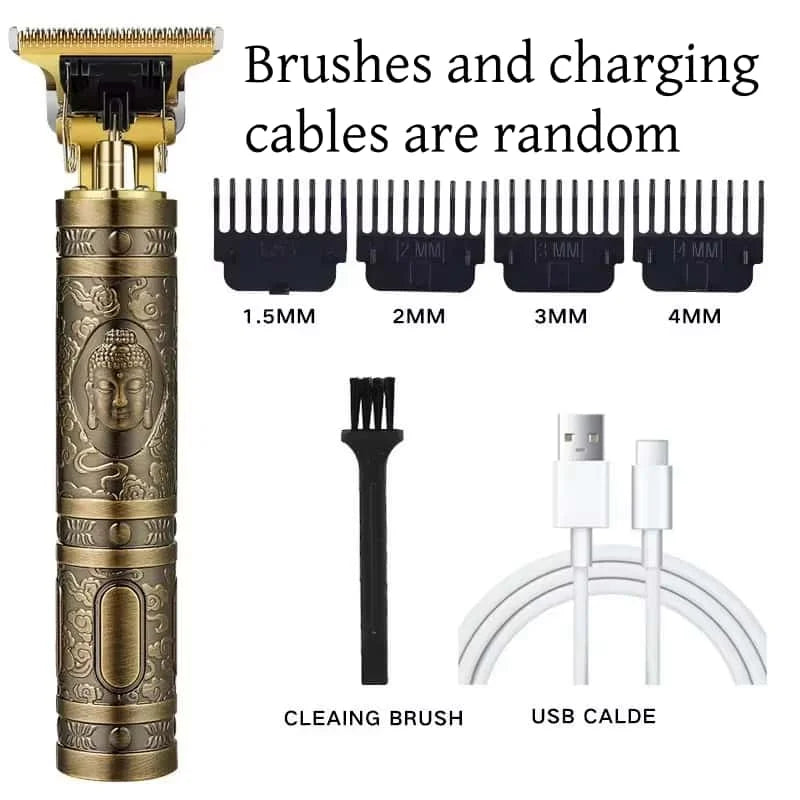 Cortadora de pelo eléctrica profesional inalámbrica por USB, recortadora de barba profesional, kit de corte de pelo, máquina cortadora de pelo
