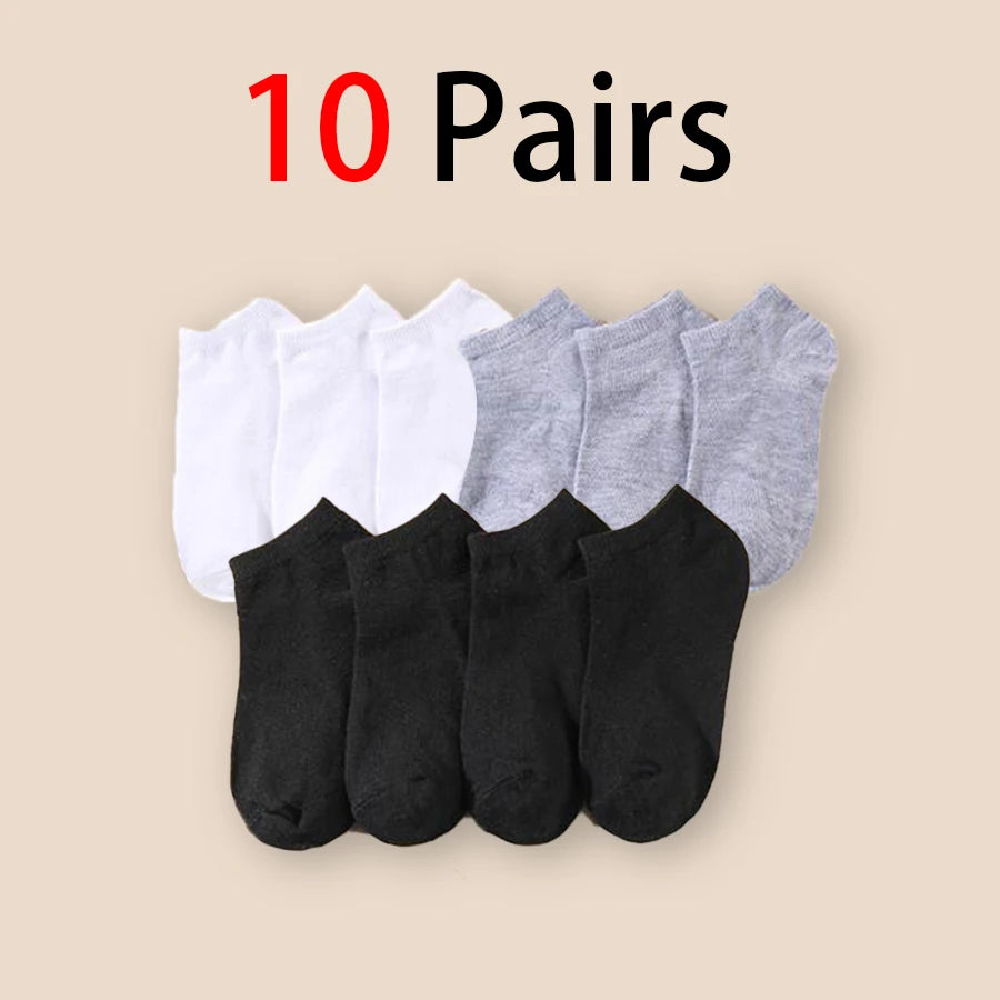 12 Pairs Men Solid Color Boat Socks Comfortable Breathable High-Quality Business Low Tube Socks Casual Men Slippers Ground Socks