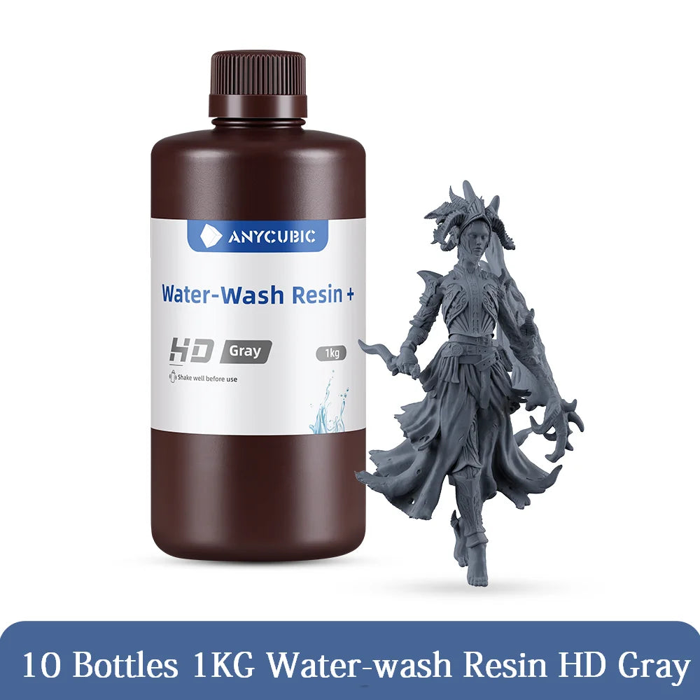 ANYCUBIC Resin ABS Pro 2/ Water Wash/ ECO Plant Resin 405nm UV Resin 10kg For LCD 3D Printer Material For Printing