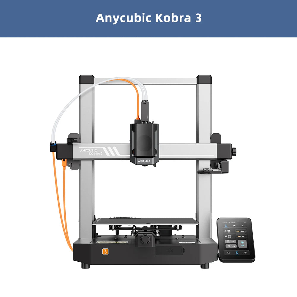 ANYCUBIC Kobra 3 FDM Multi-Color 3D Printer Print in 4 to 8 Color With Max 600mm/s Printing Speed Build Size 250mmx250mmx260mm