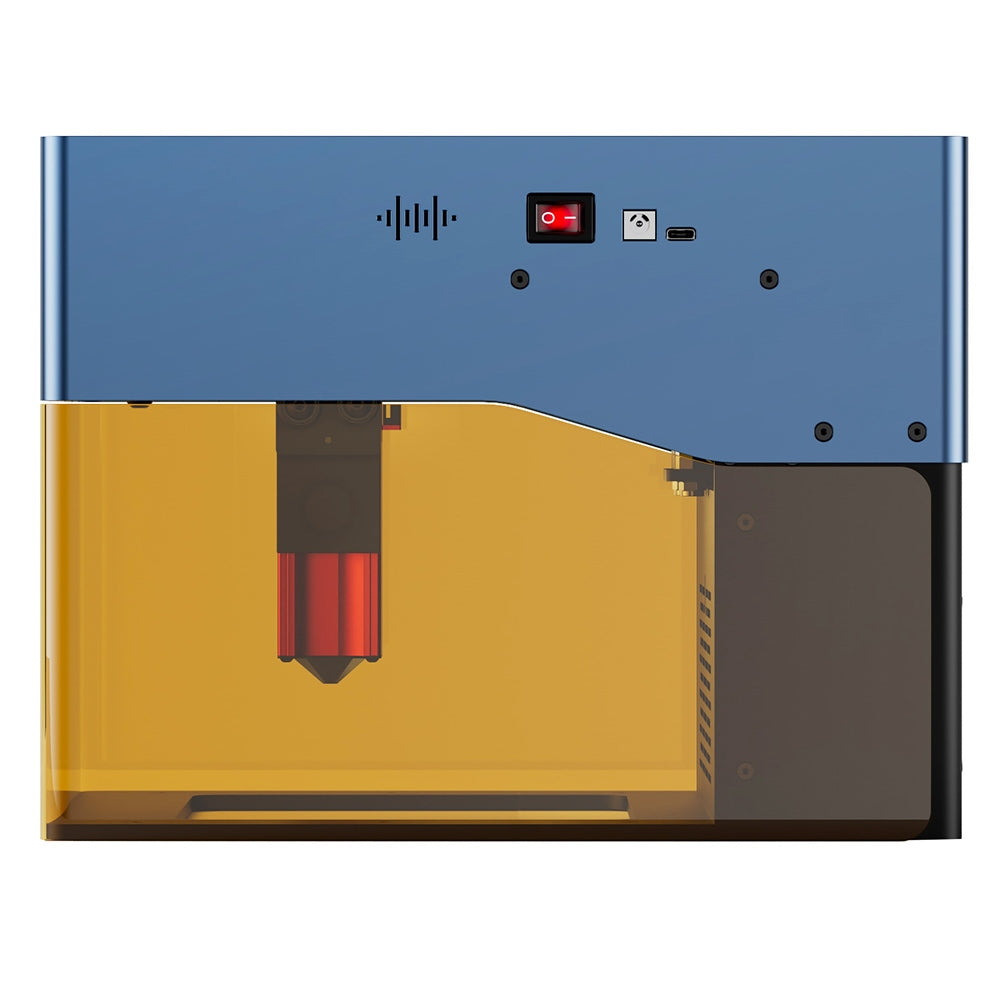 SCULPFUN iCube Pro Max 10W Laser Engraver, 0.08mm Laser Spot, 10000mm/min Engraving Speed, 32-bit Motherboard, Replaceable Lens, Smoke Filter, Temperature Alarm, App Connection, 120x120mm