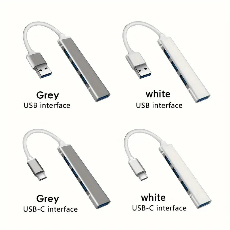 Concentrador USB 3.0 extensor, adaptador divisor de 4 puertos, estación de acoplamiento OTG para teléfono, MacBook Pro de 13 a 15 pulgadas, Air, PC, portátil y concentrador de ordenador.