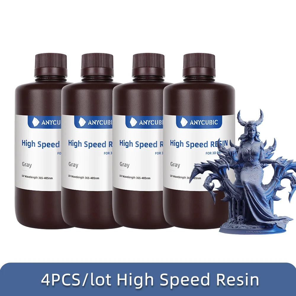 Resina UV de alta velocidad ANYCUBIC de baja viscosidad y velocidad de impresión 5 veces mayor para impresora 3D LCD Photon Mono M5S