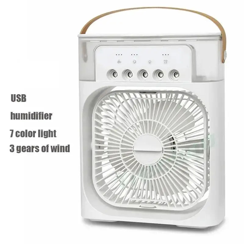 Ventilador portátil 3 en 1, aire acondicionado, pequeño enfriador de aire para el hogar, luces LED nocturnas, humidificador, ajuste de aire, ventiladores para el hogar, envío directo