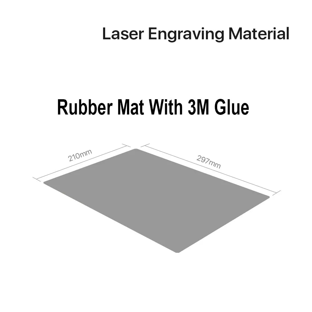 TwoTrees Laser Engraver Rubber Stamp Wooden Seal Rubber Mat Ink pad Seal Engraving DIY Art Design For CO2 Laser Marking Machine