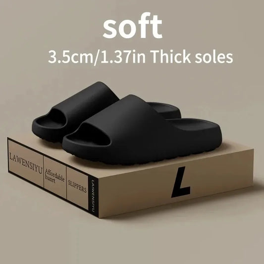 Zapatillas de suela gruesa y suave de EVA para mujer, sandalias de verano a la moda para el hogar, zapatos de playa para hombre