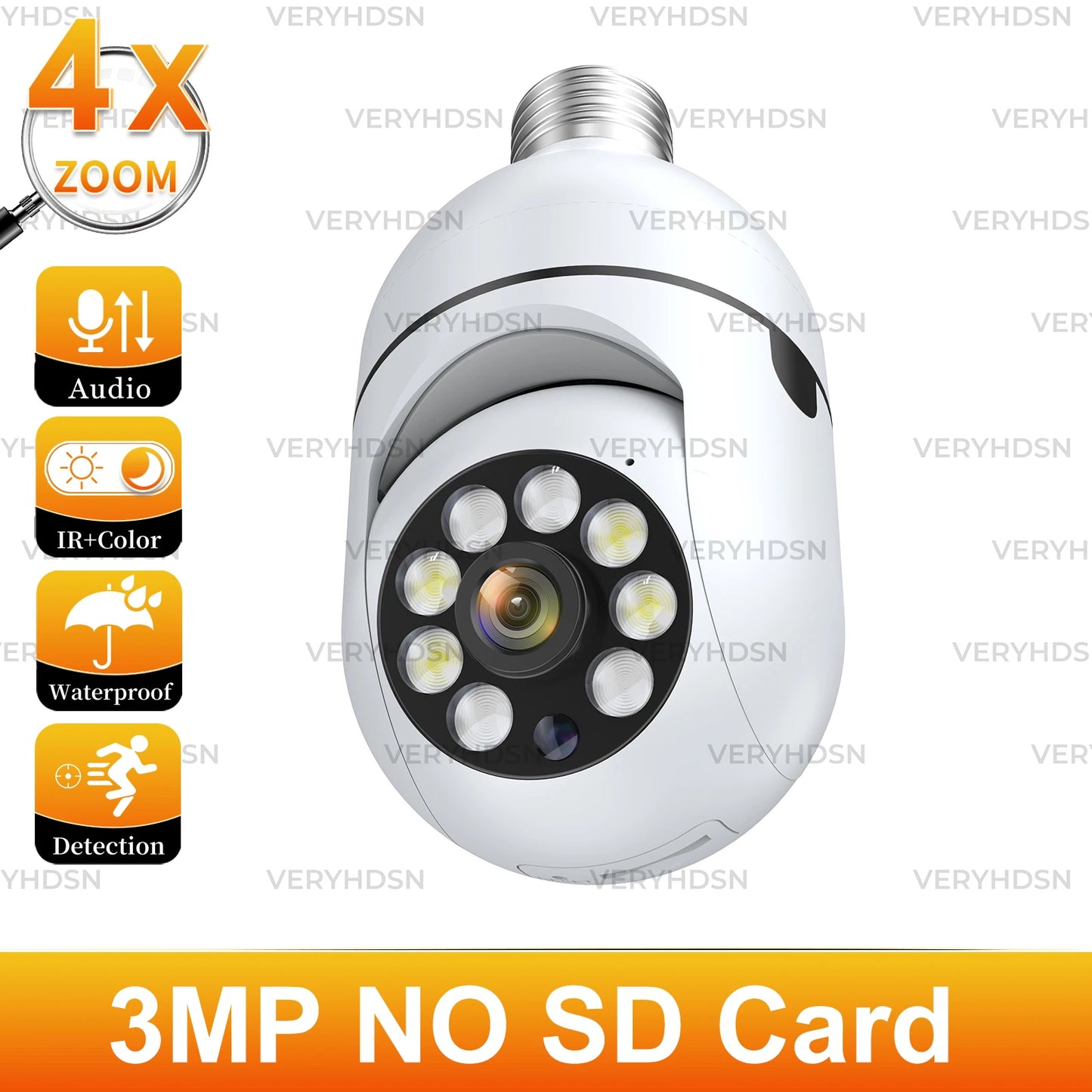 5G Wifi IP E27 Bulb Surveillance Camera Night Vision Wireless Home Cameras 2MP CCTV Video Security Protection Baby Mini Cam