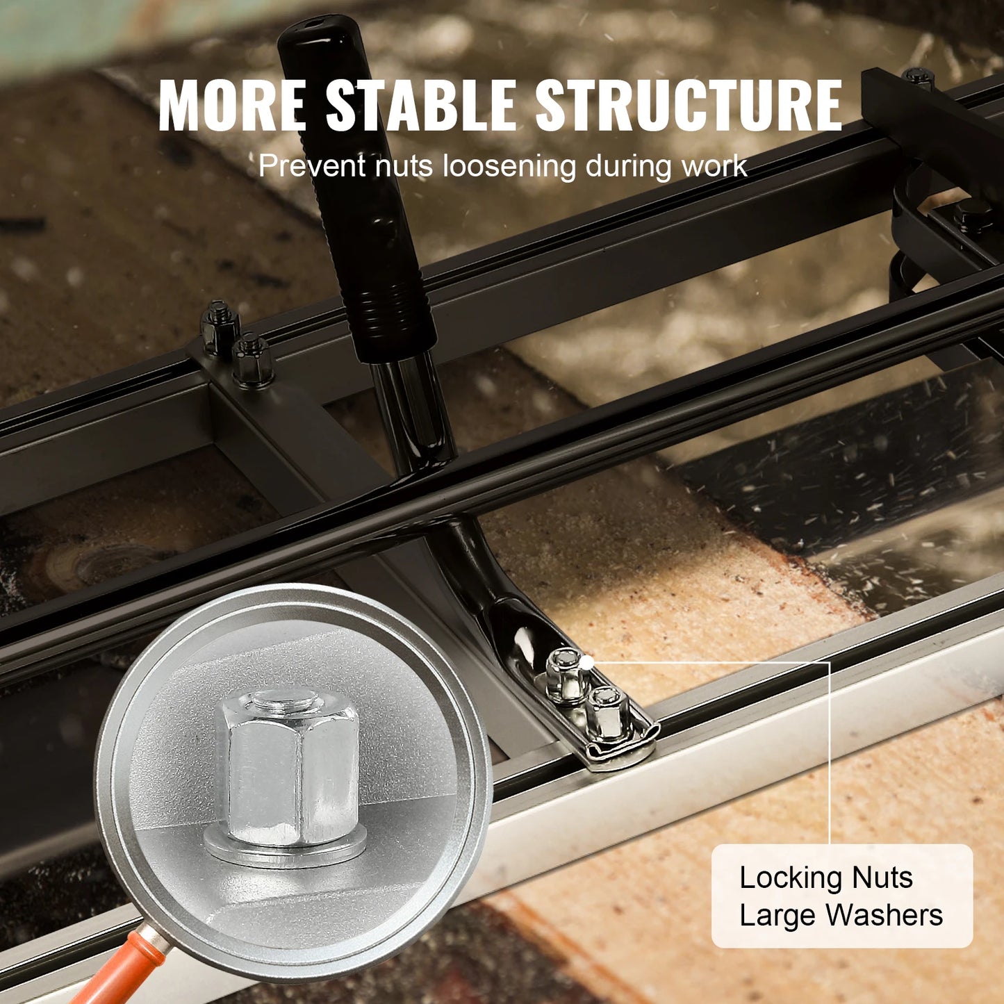 Motosierra VEVOR de 14"-36", aserradero con barra guía, aserradero de tablas con grosor de corte de 0,2"-11,81", ideal para constructores y carpinteros.