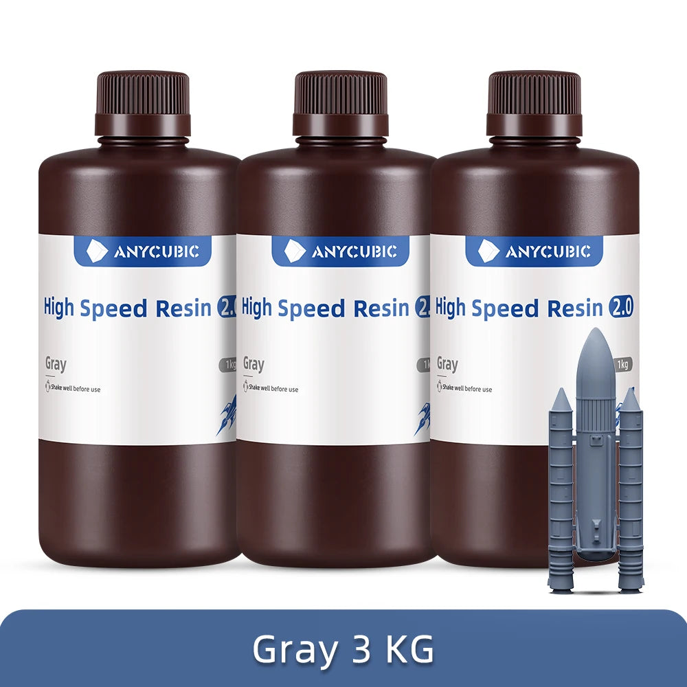 Resina UV de alta velocidad ANYCUBIC de baja viscosidad y velocidad de impresión 5 veces mayor para impresora 3D LCD Photon Mono M5S
