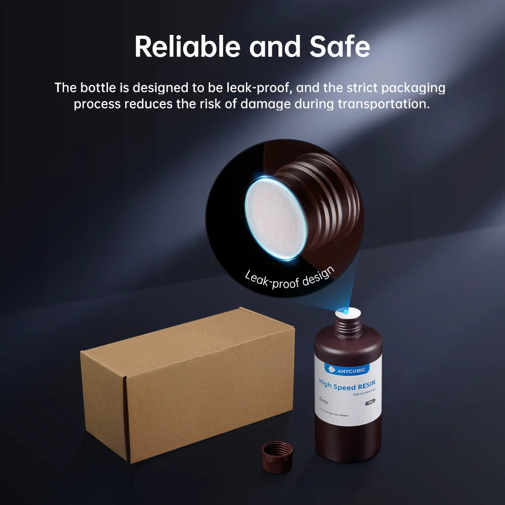 Resina UV de alta velocidad ANYCUBIC de baja viscosidad y velocidad de impresión 5 veces mayor para impresora 3D LCD Photon Mono M5S
