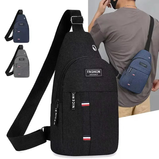 Bolso de pecho para hombre, bandolera de un solo hombro, gran capacidad, para deportes al aire libre y ocio, moderno, pequeño, de gran capacidad