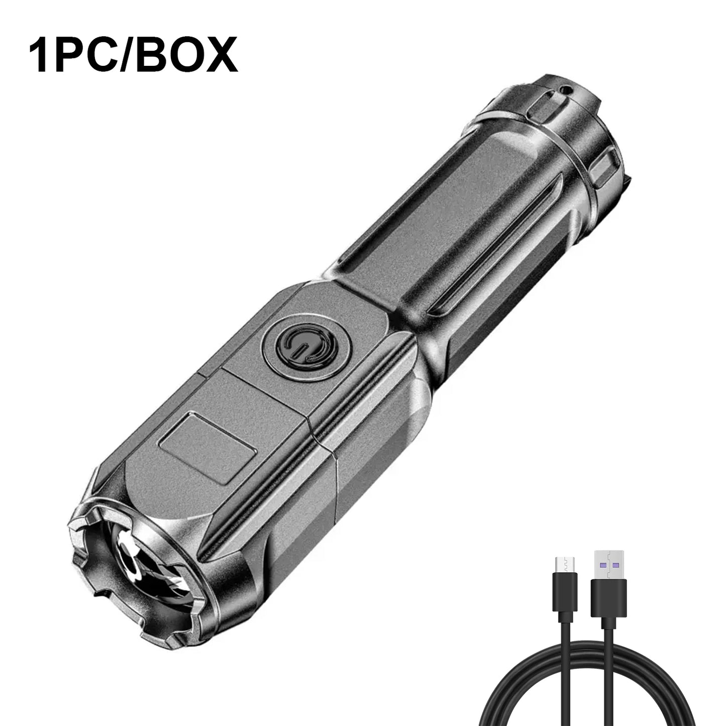 Flash Light Portable Rechargeable Spotlights High Power Rechargeable Led Flashlight Camping Ultra Powerful Flashlight Lamp Work