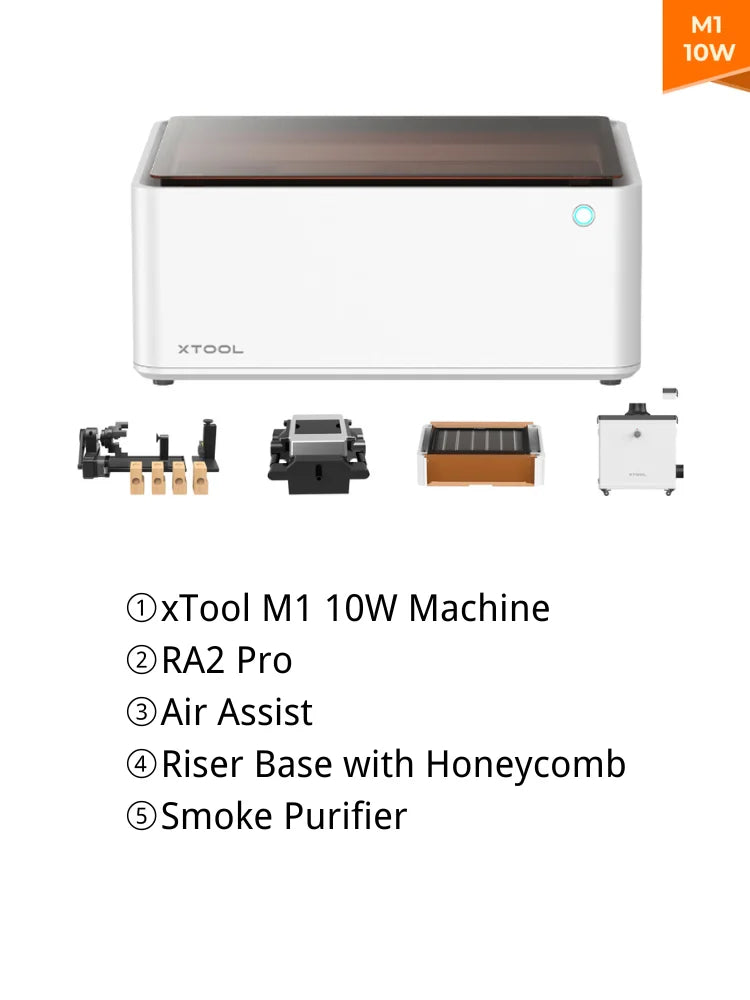 xTool M1 10w Laser Engraver 3-in-1 Laser Engraving Cutting Machine (Please check the bundle for more options)