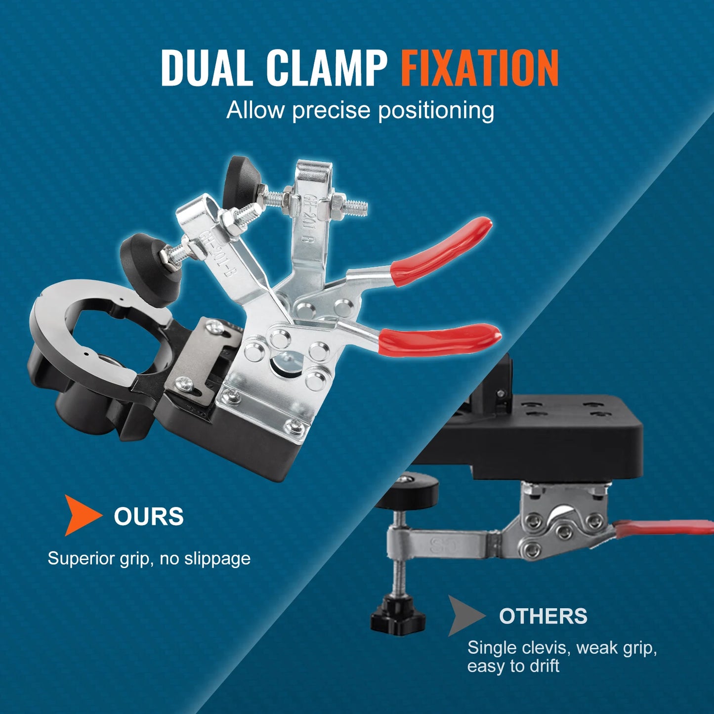 VEVOR 35 mm Concealed Door Hinge Jig Aluminum Alloy Cabinet Hinge Jig Accurate Locking Dual Clamp Fixation Hinge Drill Jig