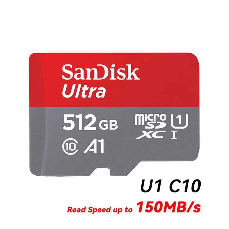 SanDisk Ultra A1 Micro SD Memory Card V10 C10 U1 32GB 64G 128G 256G 512G 1TB TF Flash Card for Camera Phone Nintendo Switch