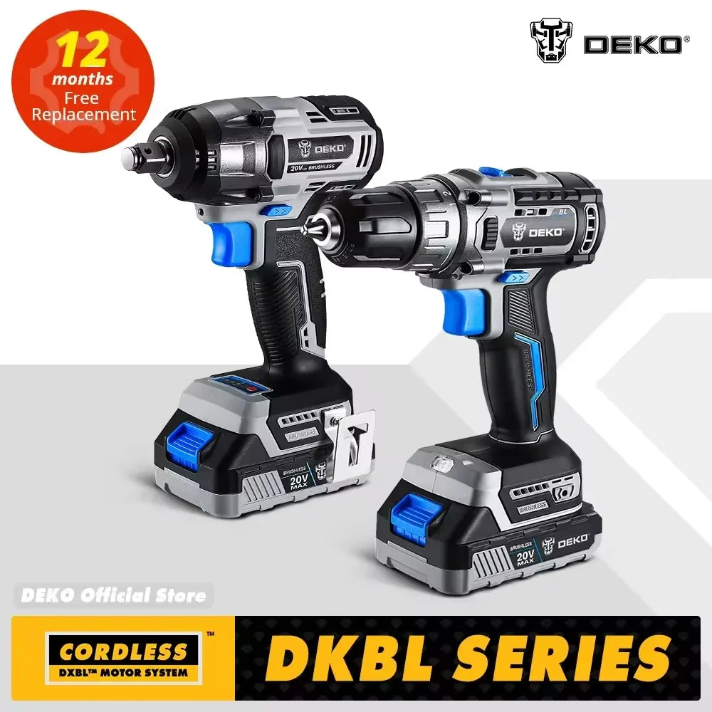 DEKO - Minidestornillador eléctrico inalámbrico de 20 V con llave de impacto de 350 Nm para bricolaje en casa.