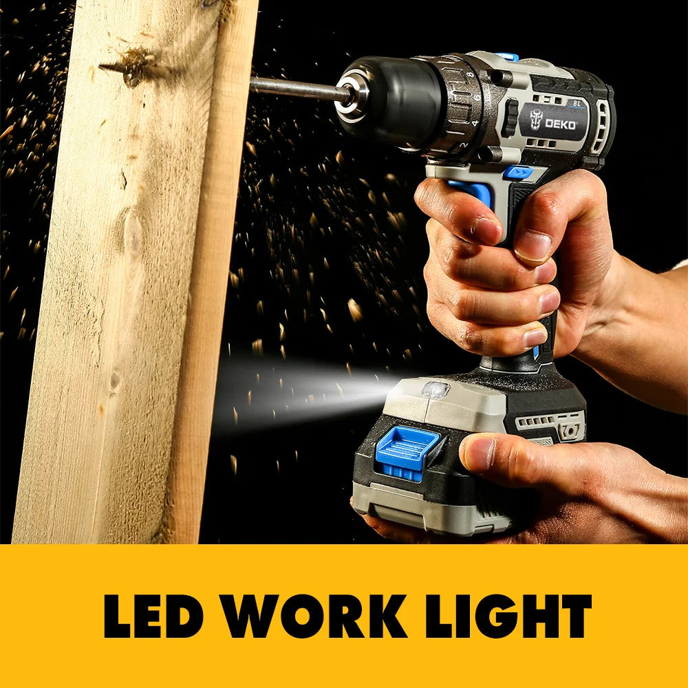 DEKO - Minidestornillador eléctrico inalámbrico de 20 V con llave de impacto de 350 Nm para bricolaje en casa.