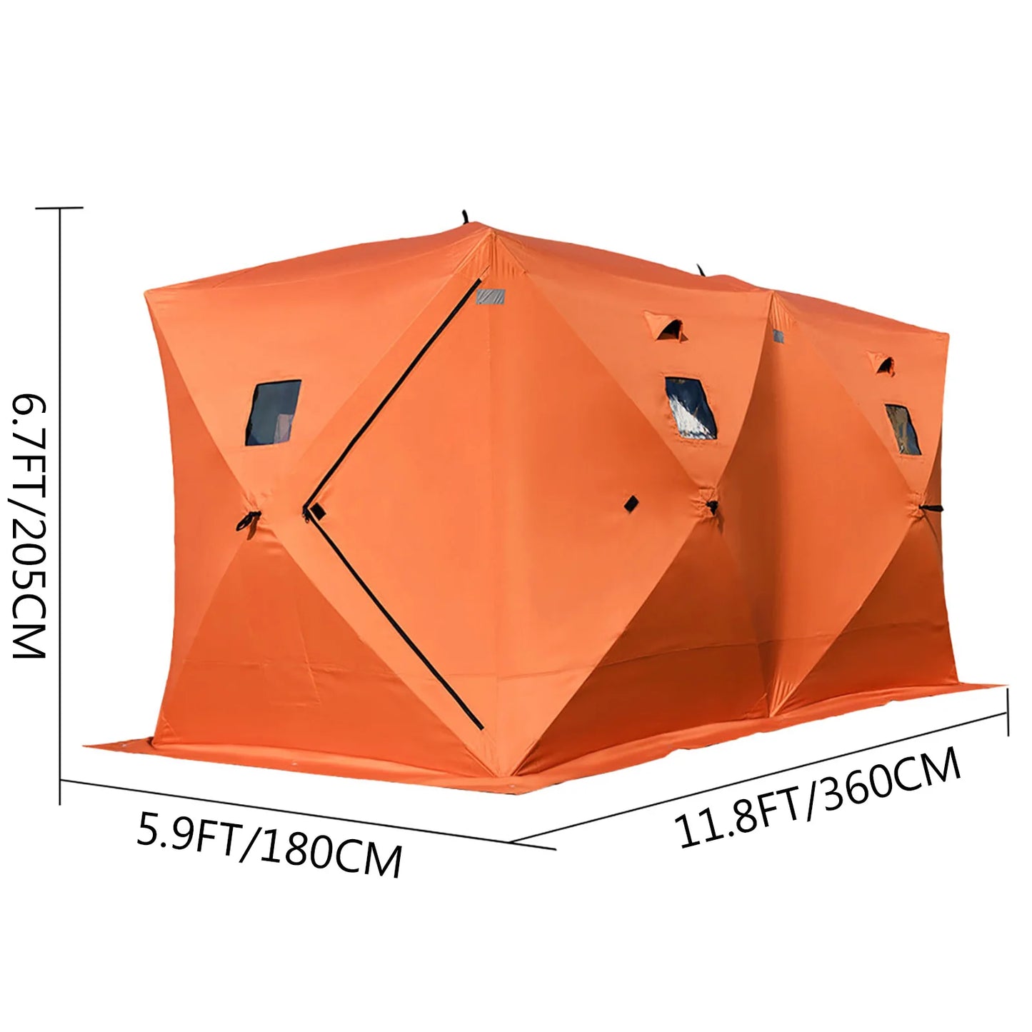 VEVOR Ice Fishing Tent Warm Winter Large Space Thick Camping Outdoor Windproof Waterproof Snow Ultralarge Fishing Camping Tent