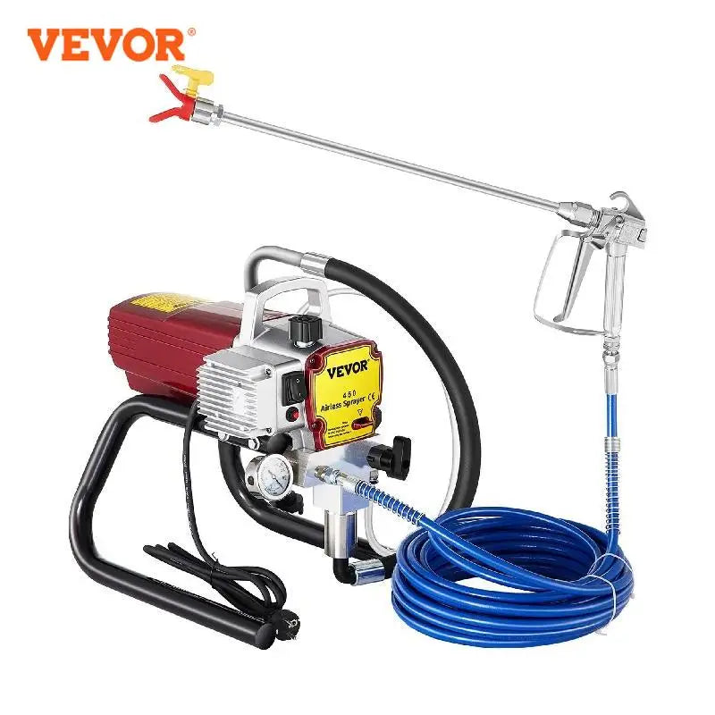 Pulverizador de pintura de pared sin aire de alta presión VEVOR, pistola profesional de 2,2 l/min para techos, suelos y paredes.