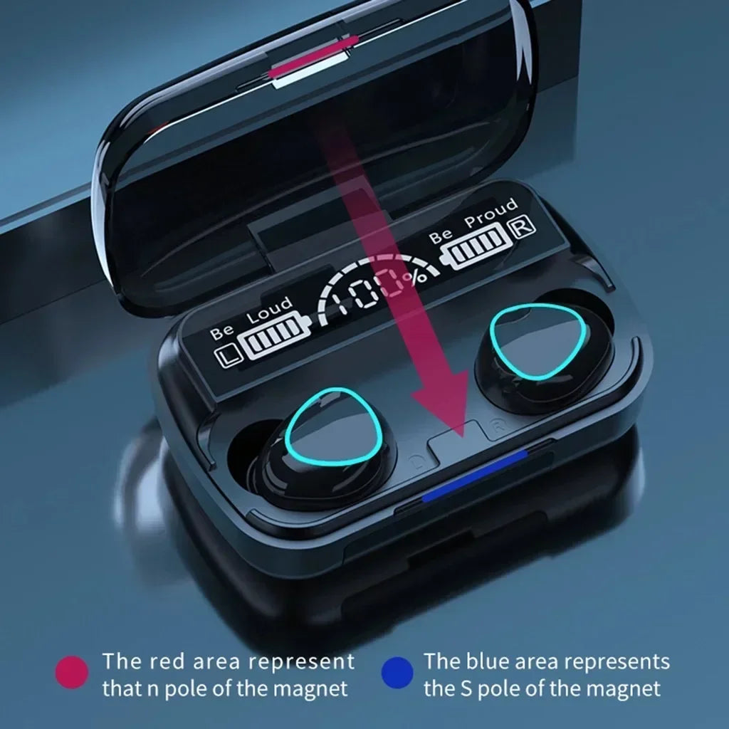 Auriculares inalámbricos Bluetooth M10 originales, deportivos, estéreo, con cancelación de ruido, micrófono y altavoz, para gamers.