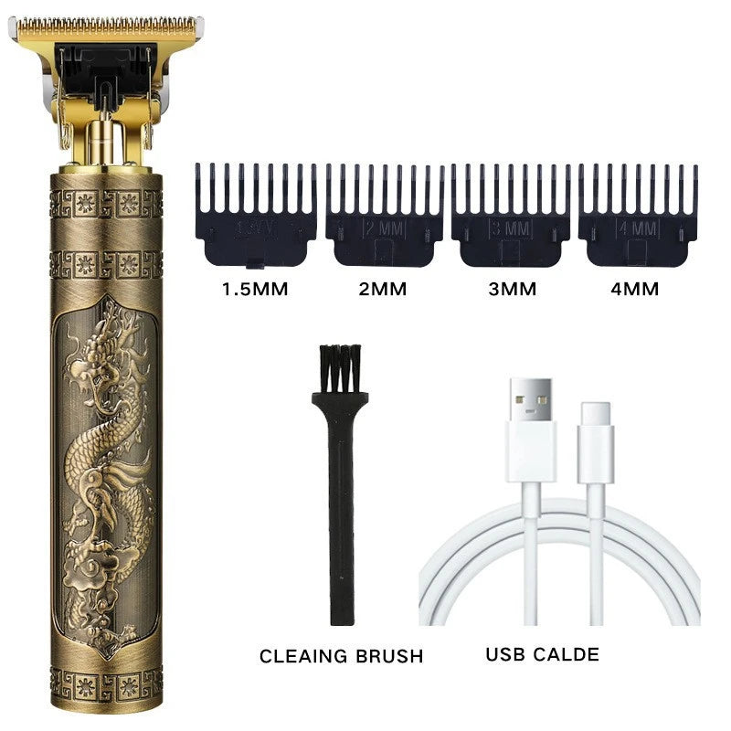 Cortadora de pelo eléctrica profesional inalámbrica por USB, recortadora de barba profesional, kit de corte de pelo, máquina cortadora de pelo