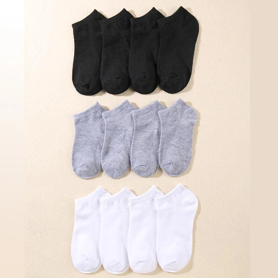 10/40 pares de calcetines náuticos para hombre, deportivos, de negocios, con absorción del sudor, para verano y otoño, de color liso, antibolitas, versátiles, hasta el tobillo.