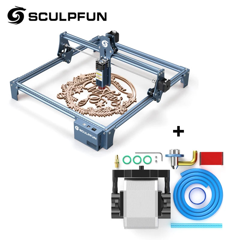 SCULPFUN S9 Air Assist Nozzle Kit 90W Effect Laser Engraving Machine Ultra-thin Laser Beam Acrylic Engraver Cut Machine410x420mm