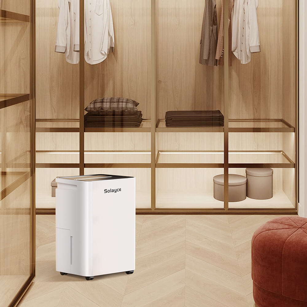 Solayce PD16R-02EE Dehumidifier 16L/24h, 3.2L Large Water Tank, Digital Humidity Display, Coverage Area 50㎡(538 sq. ft), 24H Timer, Ideal for Laundry Drying, Bedroom, Basement, Garage & Kitchen