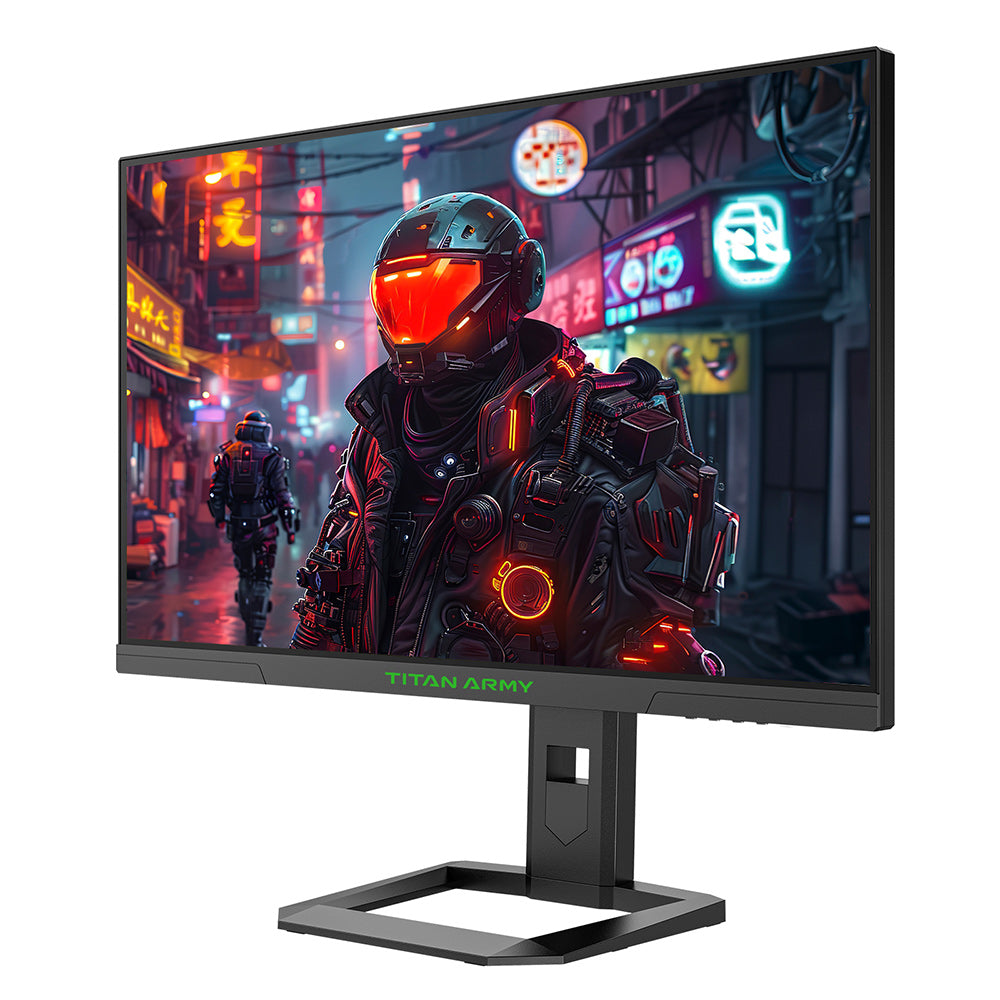 TITAN ARMY P2710S Gaming Monitor, 27-inch 2560*1440 16:9 Fast IPS LCD Screen, 240Hz Refresh Rate, 1ms GTG, HDR 400, Adaptive-Sync, Dynamic OD, Game Mode & 10 scenario Modes, PBP & PIP Split-screen Mode, Rotating Stand, Wall Mounting