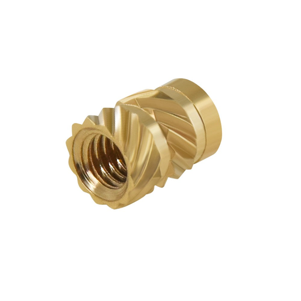 TWO TREES 10pcs M3 Mellow Brass Hot Melt Insert Nuts, SL-Type Double Twill Knurled Nuts