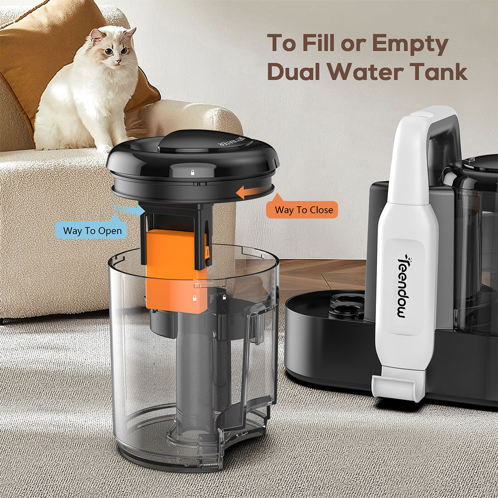 Teendow C5 Washing Vacuum Cleaner Carpet Cleaner, Powerful 500 W Brush Motor, Low Noise, 1500ml Large Water Tank Capacity, Portable and Compact, Spot Cleaner, Suitable for Cleaning Carpet, Sofa, Stairs, Pets, and Car