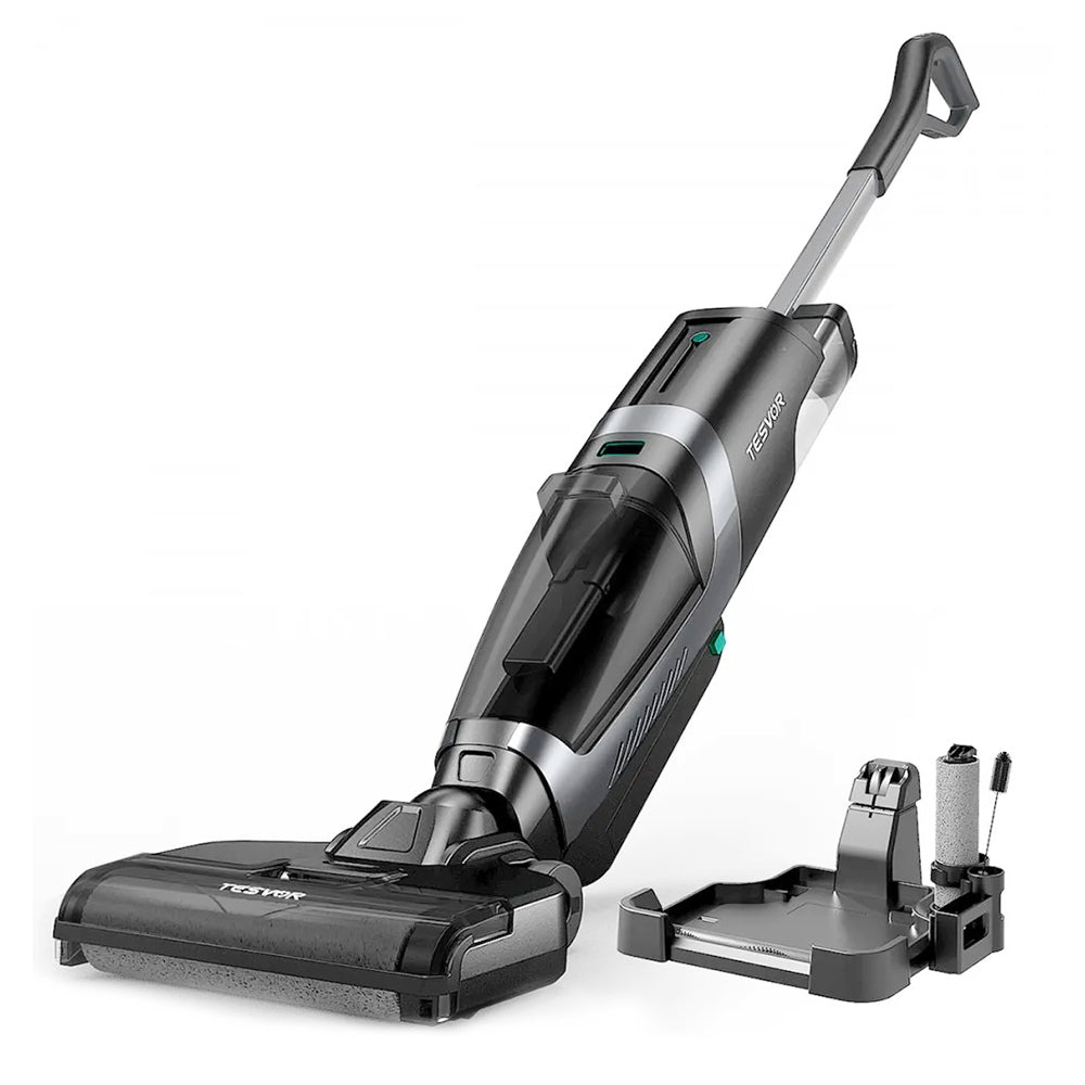 Tesvor R5 Cordless Wet Dry Vacuum Cleaner, 13000Pa Suction, Self-Cleaning, 900ml Water Tank, Smart Dirt Sensor, 45min Max Runtime, 3800mAh Battery, Voice Control, LED Display