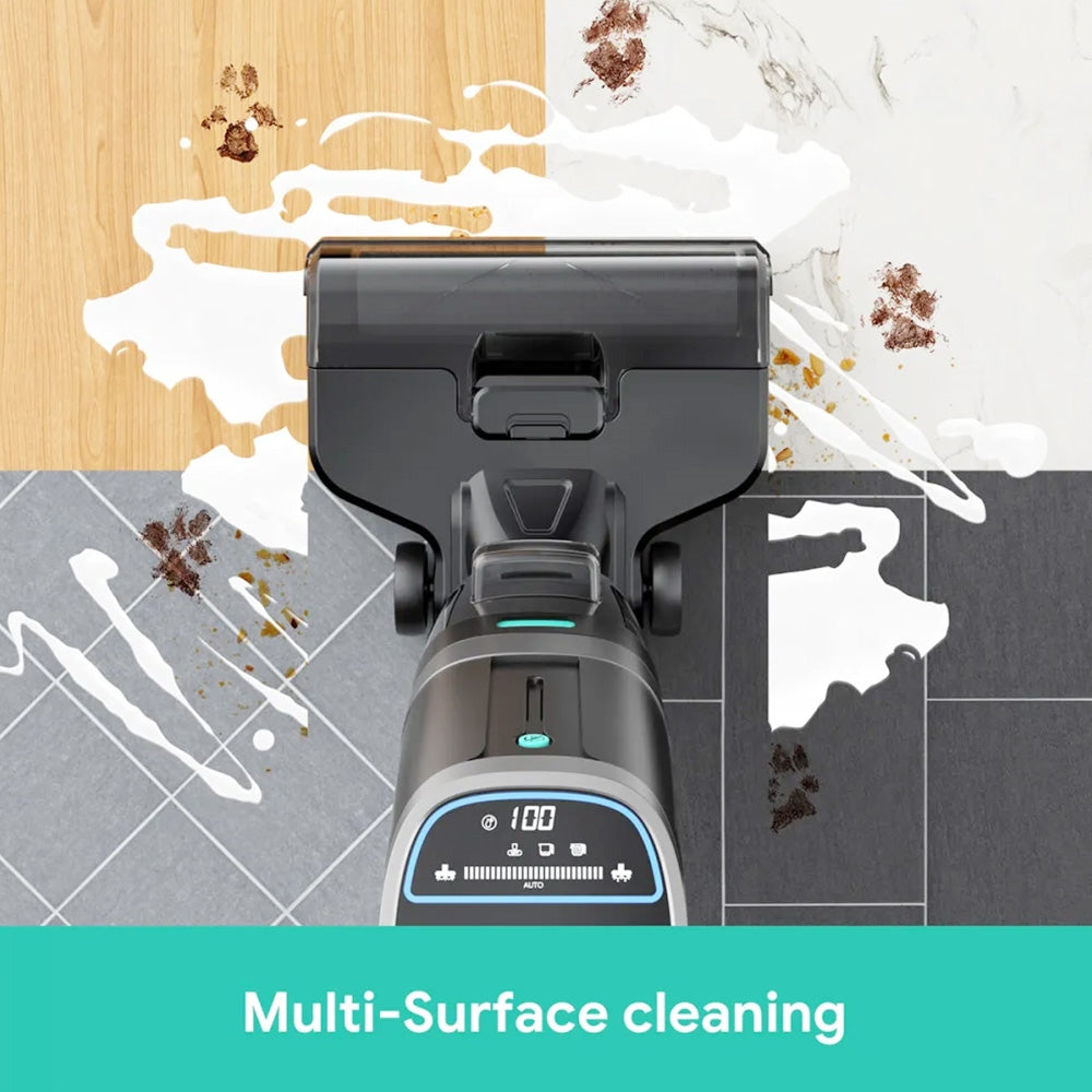 Tesvor R5 Cordless Wet Dry Vacuum Cleaner, 13000Pa Suction, Self-Cleaning, 900ml Water Tank, Smart Dirt Sensor, 45min Max Runtime, 3800mAh Battery, Voice Control, LED Display