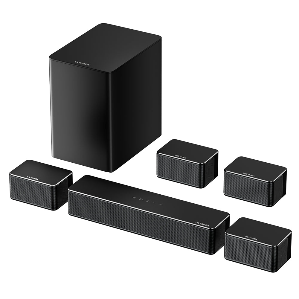 Ultimea Poseidon D70 7.1 Channel Soundbar Subwoofer Speaker Kit, 10 Bands Equalizer, 121 Preset EQ Matrices, BassMX Technology, Smart APP Control