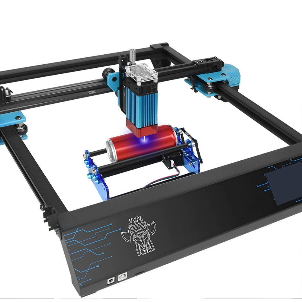 TWOTREES Universal Laser Engraver Rotary Roller Y-Axis Laser Rotary Shaft 360 Degree Rotating For Engraving Cylindrical Objects