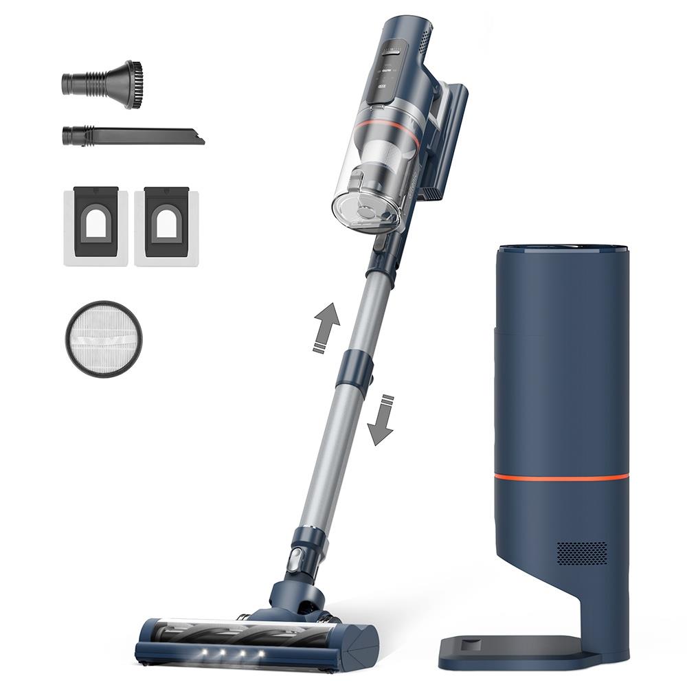 Ultenic FS1 Cordless Vacuum Cleaner with Auto-Empty Station, 30KPa Suction, 450W Motor, 4 Speed Modes, 5-Layer Filtration, Up to 60 Mins Runtime, Removable Battery, Touchscreen