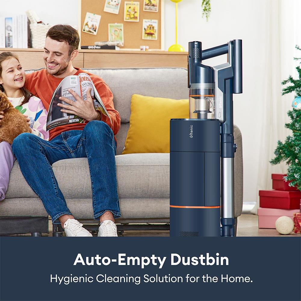 Ultenic FS1 Cordless Vacuum Cleaner with Auto-Empty Station, 30KPa Suction, 450W Motor, 4 Speed Modes, 5-Layer Filtration, Up to 60 Mins Runtime, Removable Battery, Touchscreen