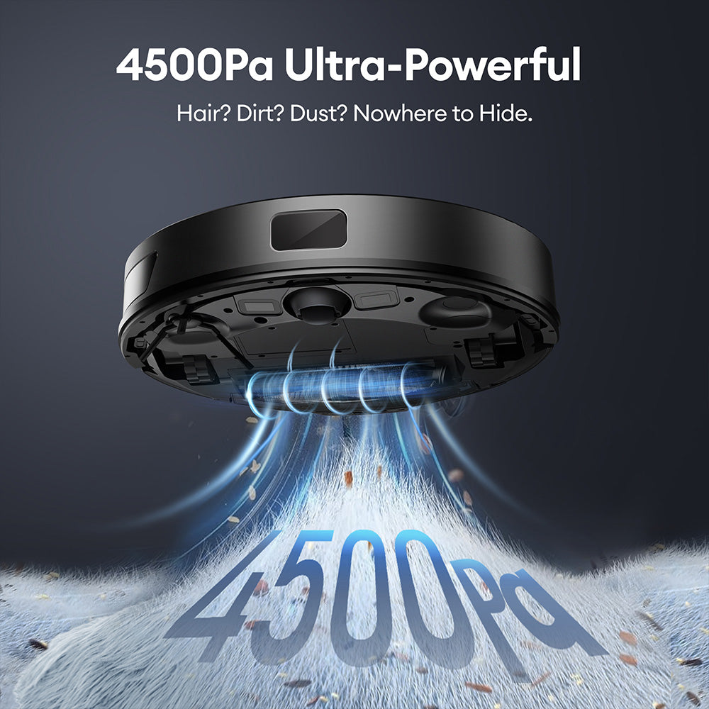 Ultenic T10 Lite Robot Vacuum Cleaner with LiDAR Navigation, 4500Pa Suction, Self-empty, Matrix Clean, Up to 180min Runtime, 2L Dustbin, APP Control/Alexa/Siri/IFTTT, for All Floors Pet Hair